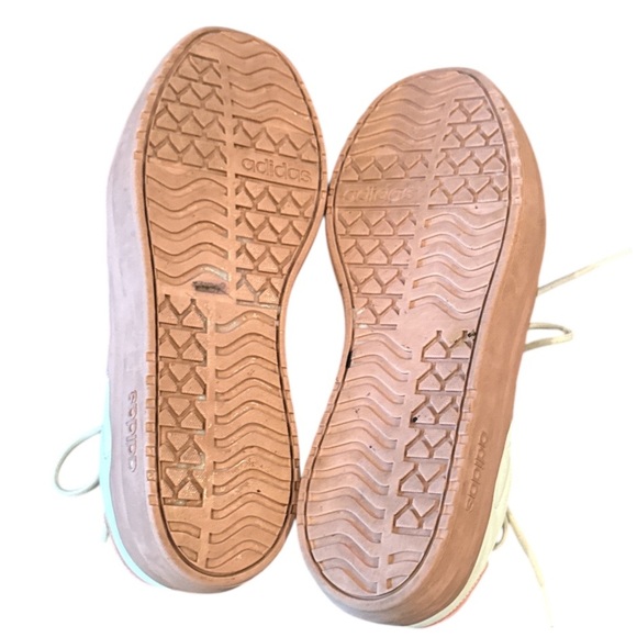 Adidas VL Court Ivory/Sandy Pink Platform  Sneakers Size 9 - Picture 9 of 15